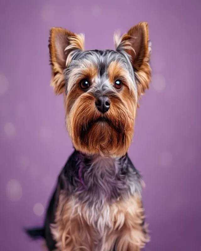 Yorkshire Terrier con grooming de lujo en Royal Paw