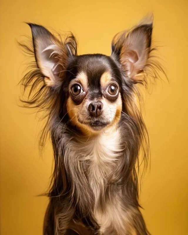 Chihuahua recién arreglado en Royal Paw · Spa & Grooming