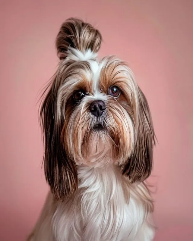 Shih Tzu con pelaje sedoso arreglado en Royal Paw